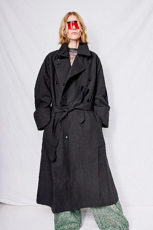 Black Unisex Long Coat