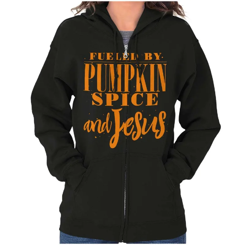 oversized hoodie with drawstringsFueled by PSLs and Jesus Zip Hoodie