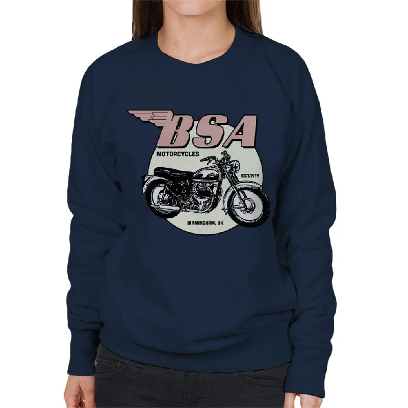 trendy sports sweatshirtBSA Motorcycles Est 1919 Golden Flash Women's Sweatshirt