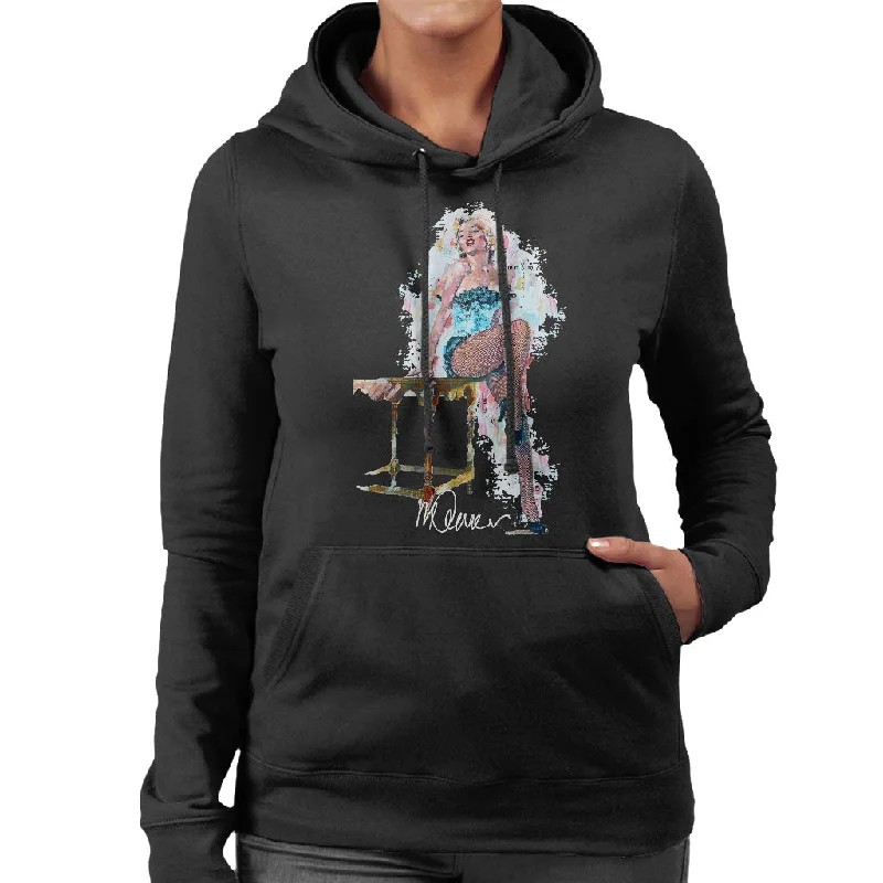 eco-friendly sports hoodieSidney Maurer Original Portrait Of Marilyn Monroe Stockings Women's Hooded Sweatshirt