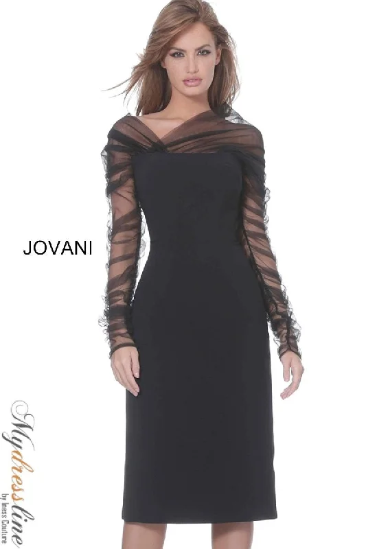 textured dressJovani 03810