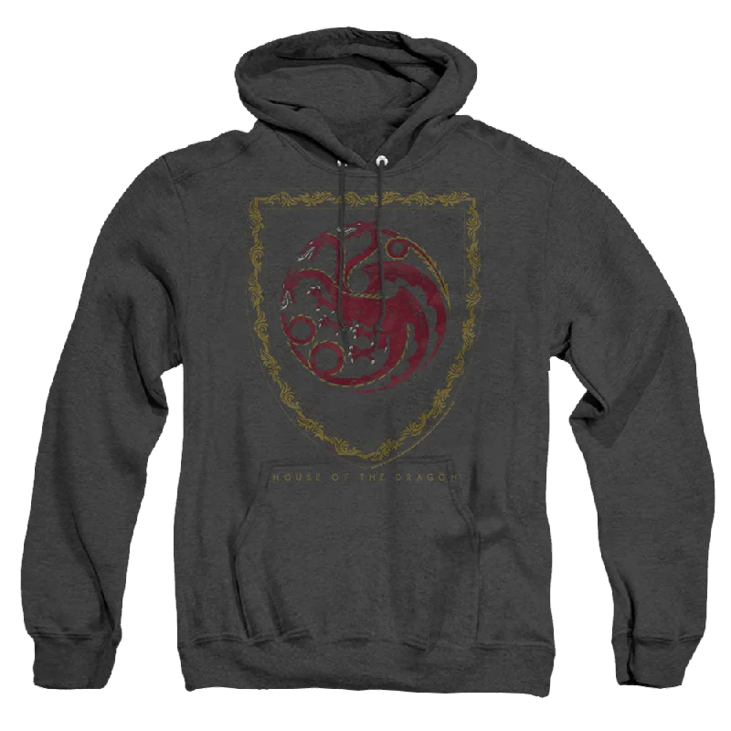 casual hoodie for workoutHouse of the Dragon Dragon Shield Vintage Dark - Heather Pullover Hoodie