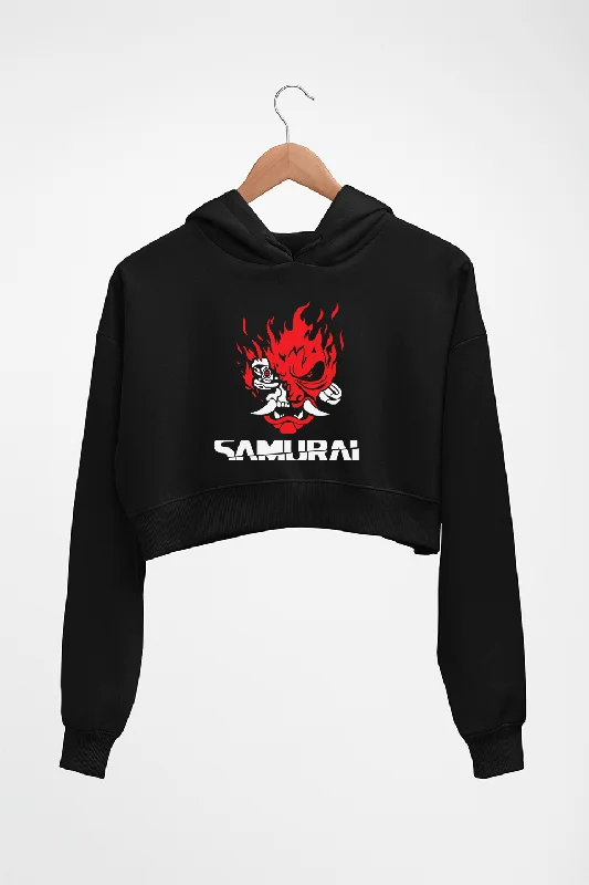 chic workout hoodieCyberpunk Samurai Crop HOODIE FOR WOMEN