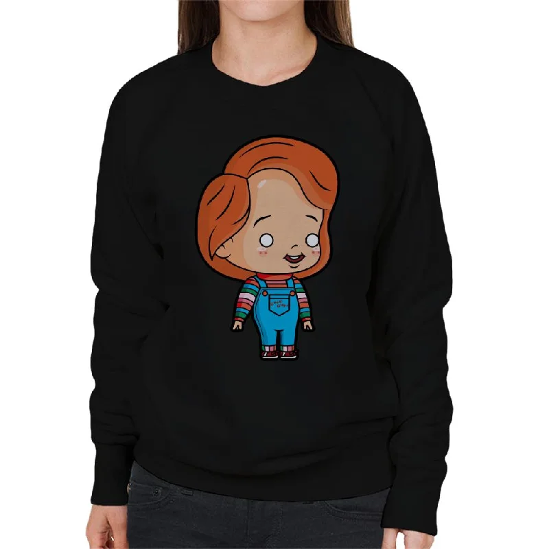 long-sleeve athletic hoodieChild's Play Chucky Cute Cartoon Women's Sweatshirt