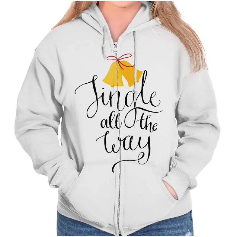 trendy zip-up hoodieJingle All The Way Zip Hoodie