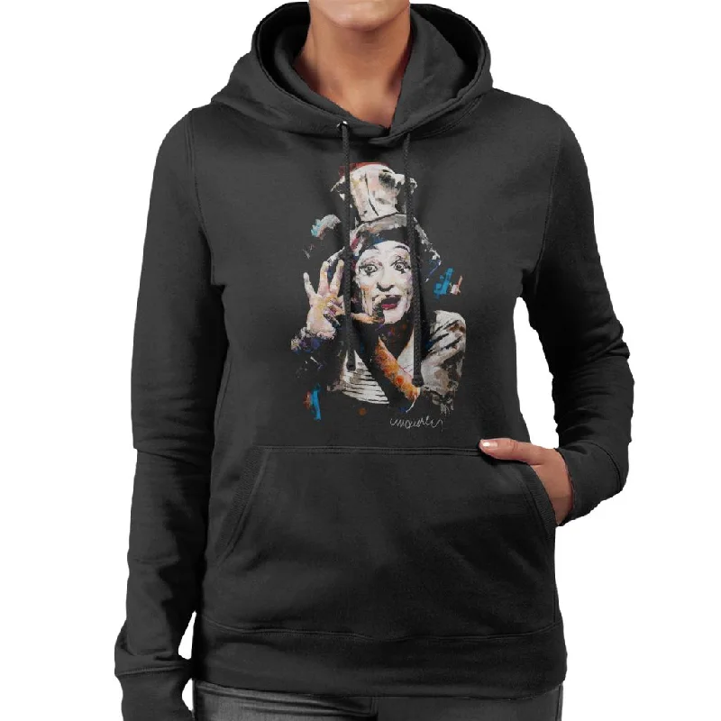 urban sports sweatshirtSidney Maurer Original Portrait Of Marcel Marceau Women's Hooded Sweatshirt