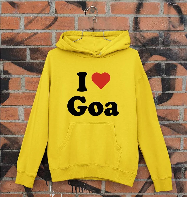 breathable hoodieI Love Goa Unisex Hoodie for Men/Women