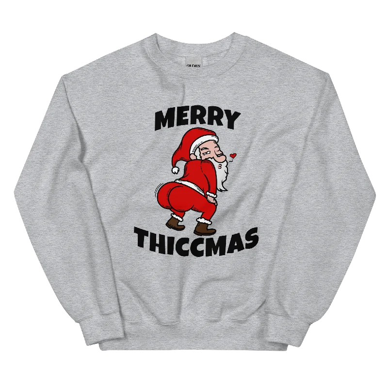 sporty casual hoodieMerry Thiccmas Unisex Sweatshirt