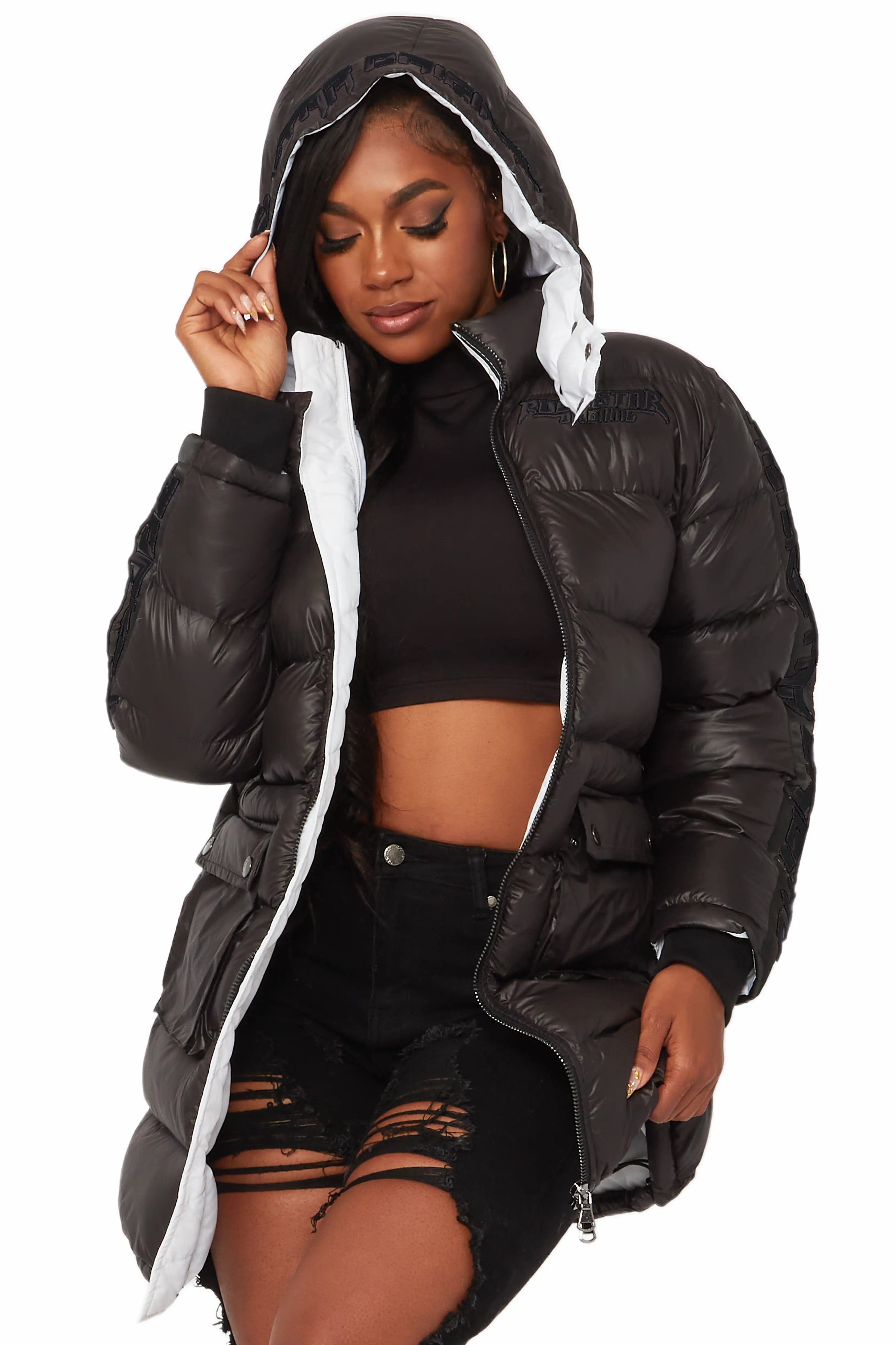 Nikita Black/Black Long Puffer Jacket