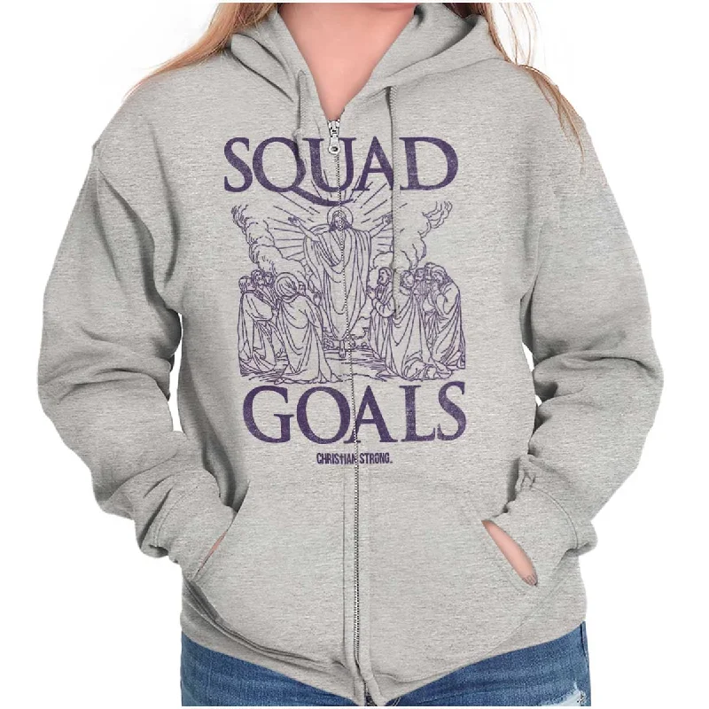 graphic hoodieJesus Squad Goals Zip Hoodie