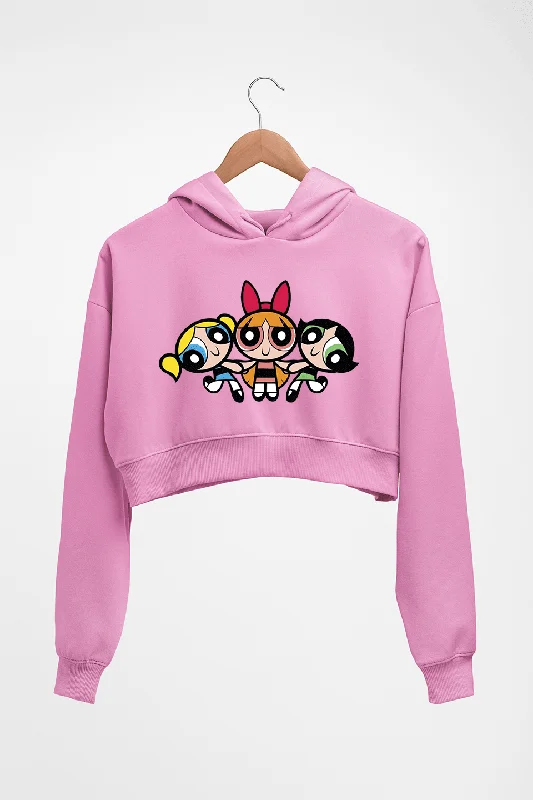 stylish pullover hoodiePowerpuff Girls Crop HOODIE FOR WOMEN