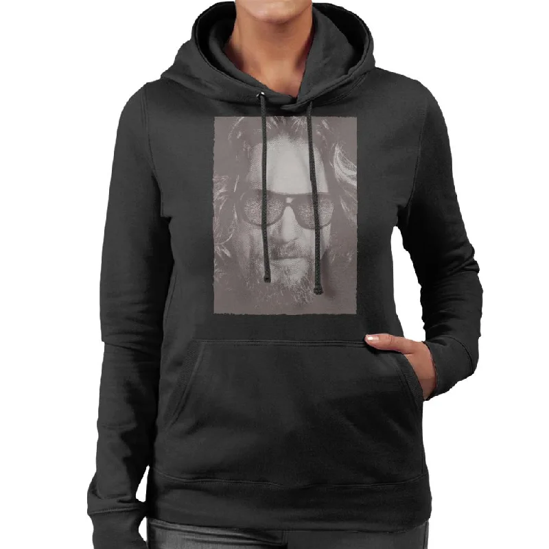 casual hoodie for fallThe Big Lebowski The Dude Face Carpet Shades Nostalgia Women's Hooded Sweatshirt