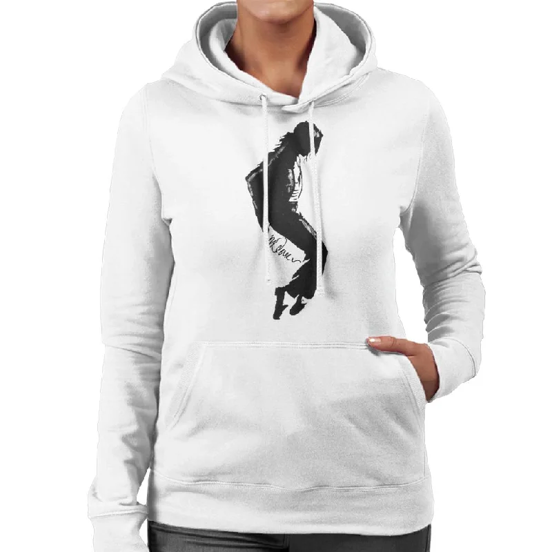 relaxed fit sports hoodieSidney Maurer Original Portrait Of Michael Jackson Silhouette Women's Hooded Sweatshirt