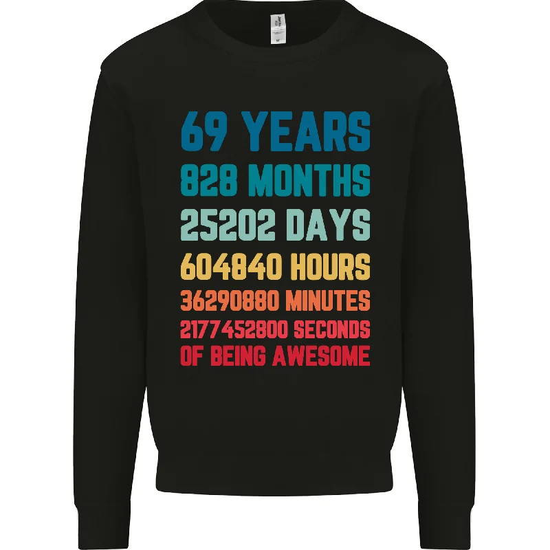 warm workout hoodie69th Birthday 69 Year Old Men's Sweatshirt - Celebrate in Style!