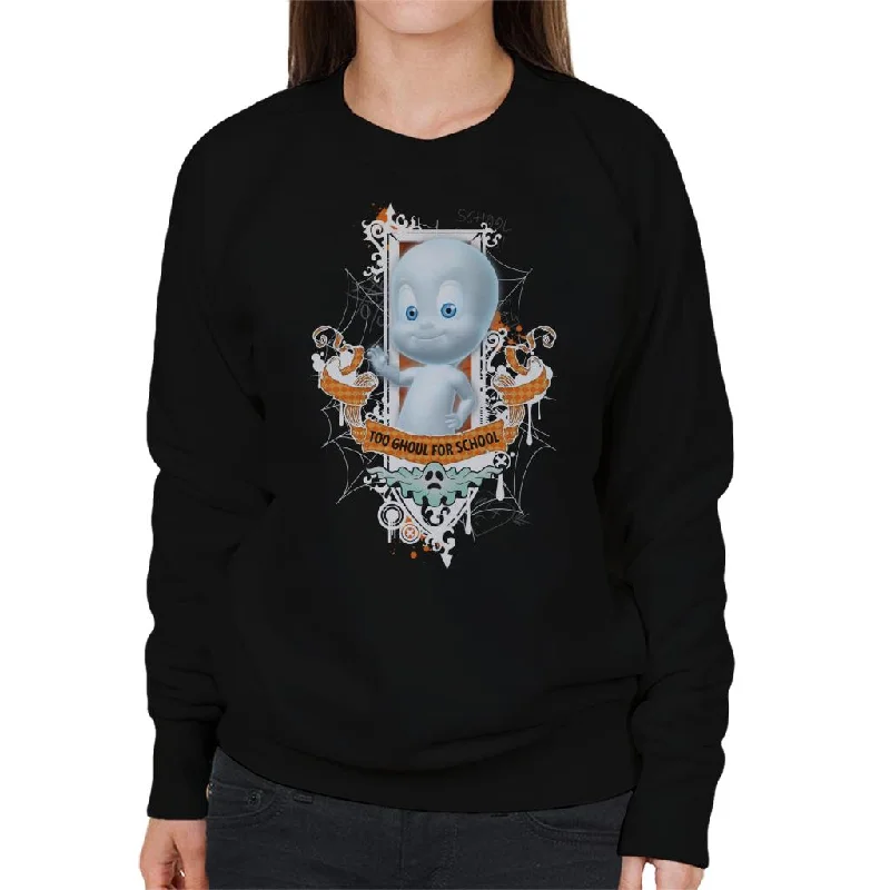 graphic gym sweatshirtCasper The Friendly Ghost Too Ghoul For School Women's Sweatshirt