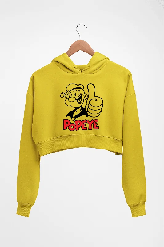 graphic hoodie with printPopeye Crop HOODIE FOR WOMEN