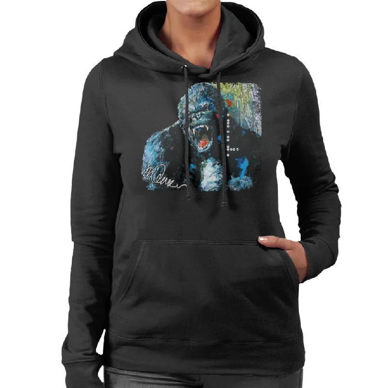 premium gym hoodieSidney Maurer Original Portrait Of King Kong Women's Hooded Sweatshirt