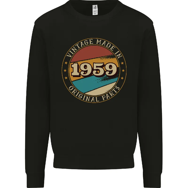 breathable gym hoodie65th Birthday  Vintage Made In 1959 Mens Sweatshirt Jumper