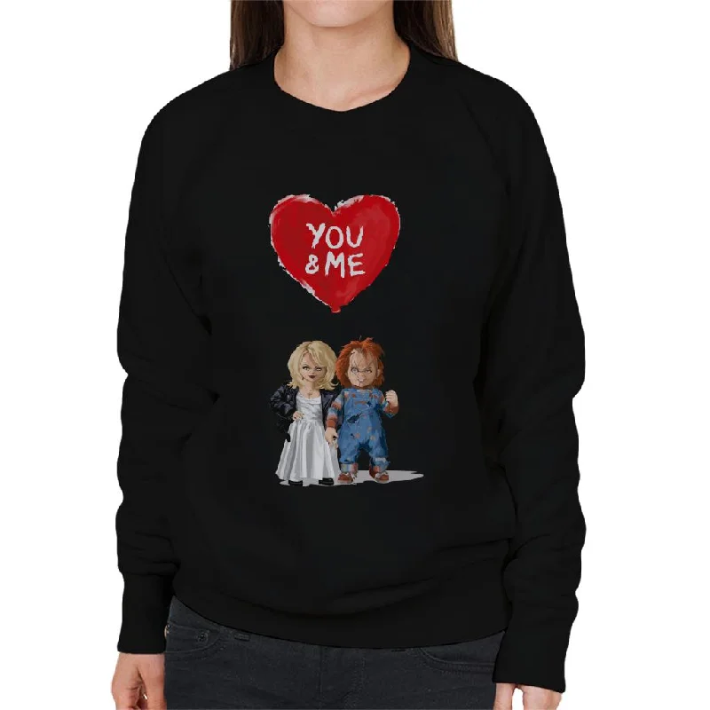 zip-up gym hoodieChucky Tiffany Valentine You And Me Women's Sweatshirt