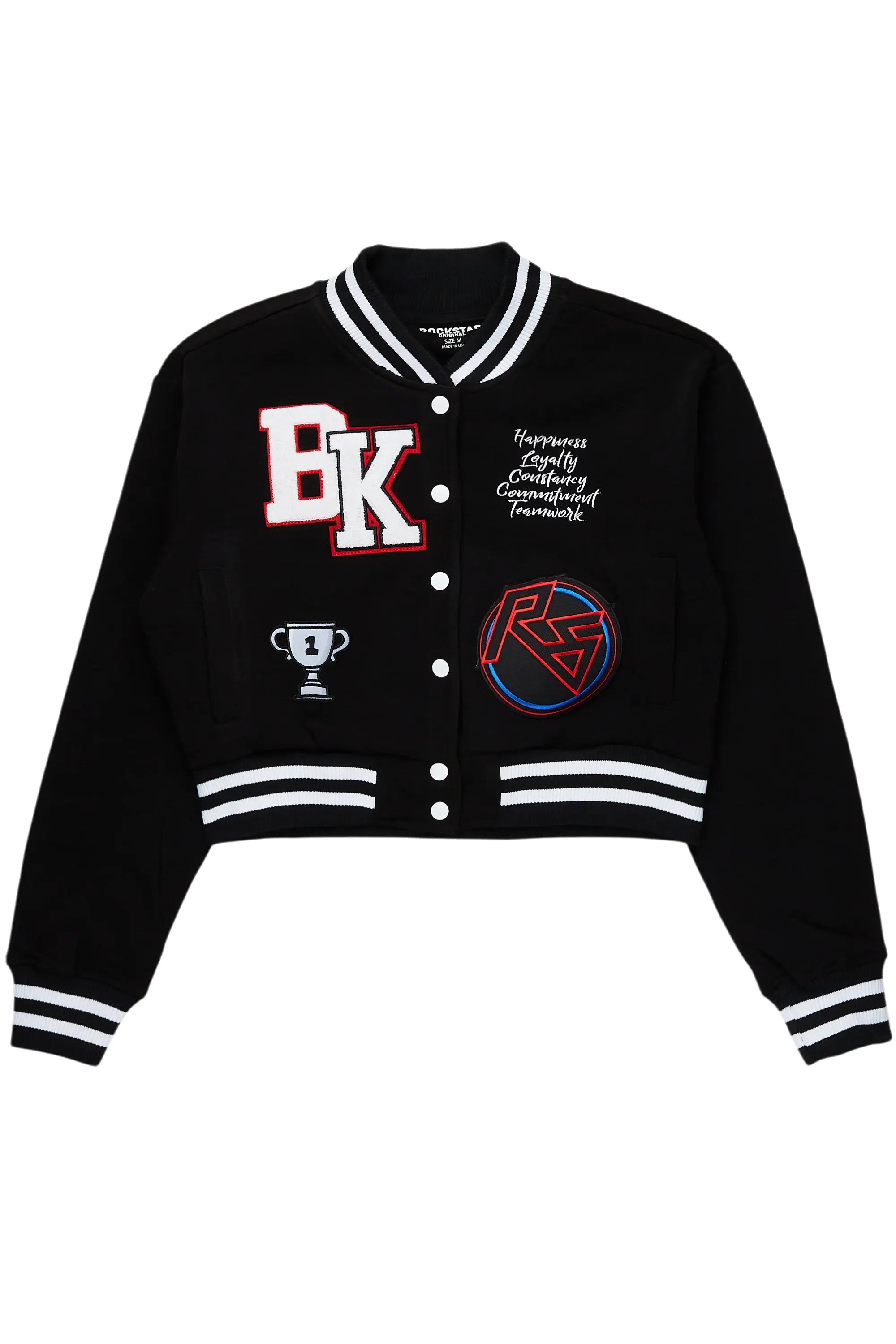 Carcilece Black Varsity Jacket