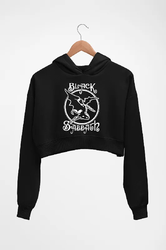 cozy hooded sweatshirtBlack Sabbath Crop HOODIE FOR WOMEN