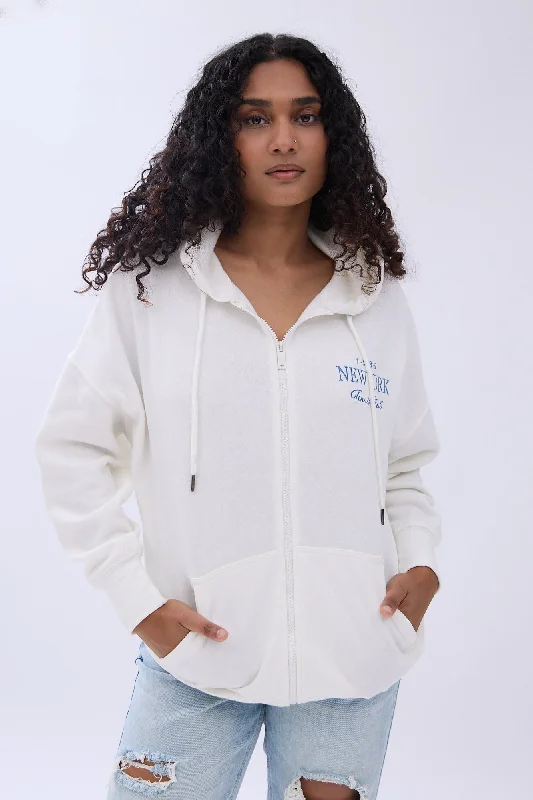 pullover hoodieUNPLUG By Bluenotes Oversized Zip-Up Hoodie