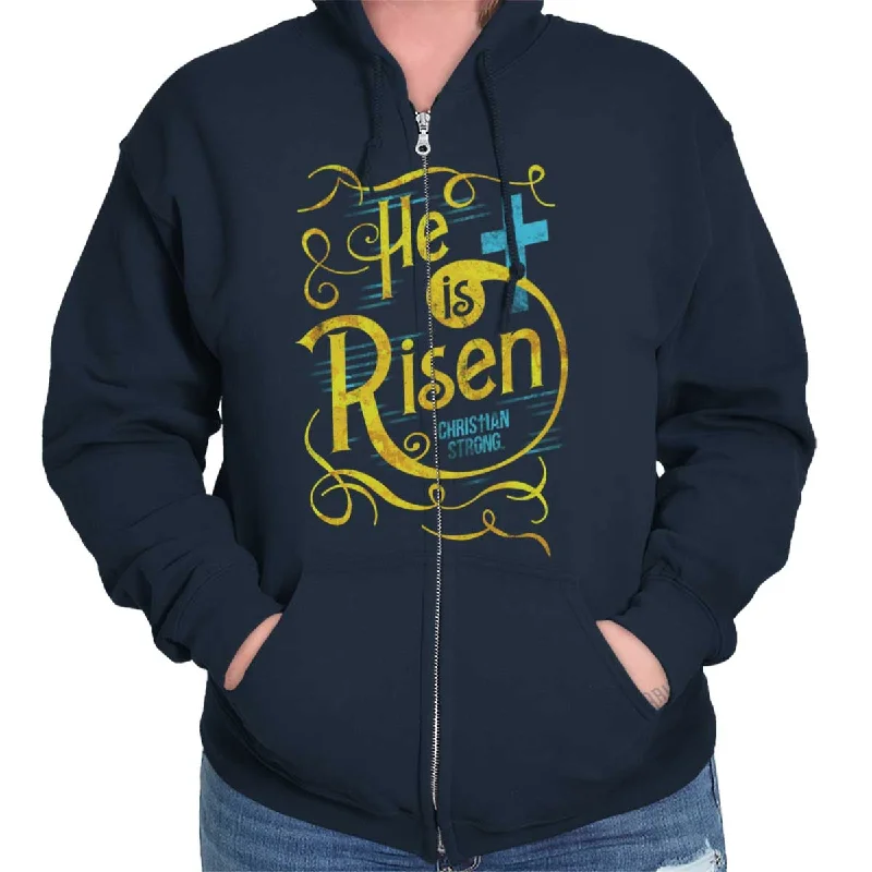 soft hoodieHe Is Risen Zip Hoodie