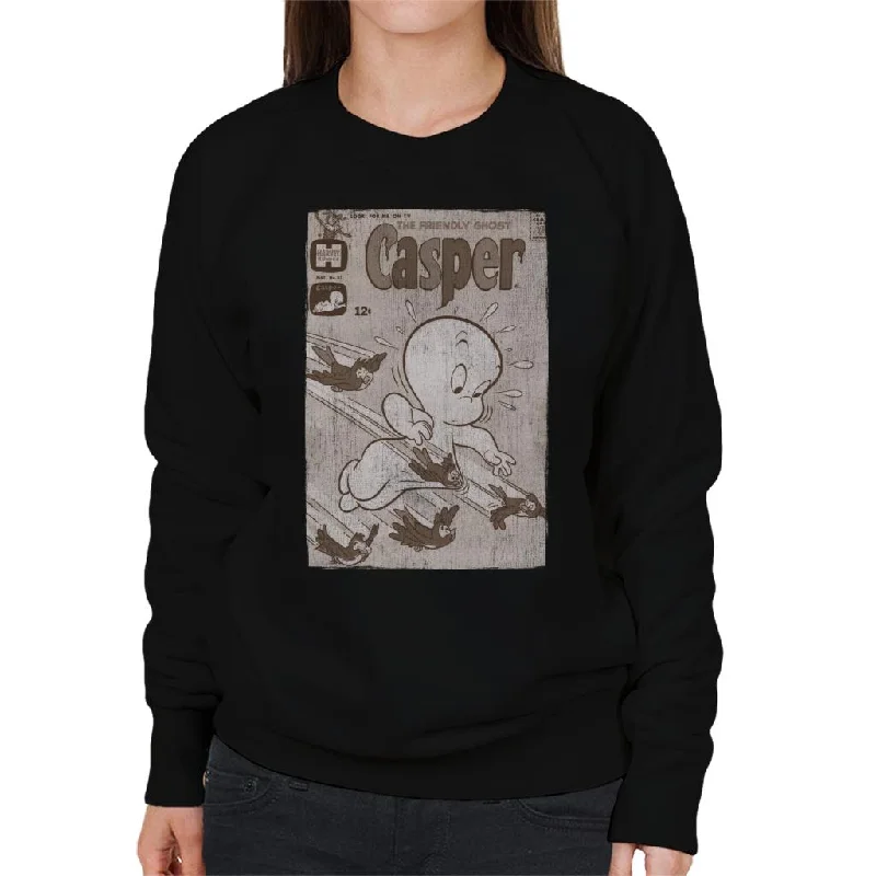 smooth fit athletic sweatshirtCasper The Friendly Ghost Birds Flying Women's Sweatshirt