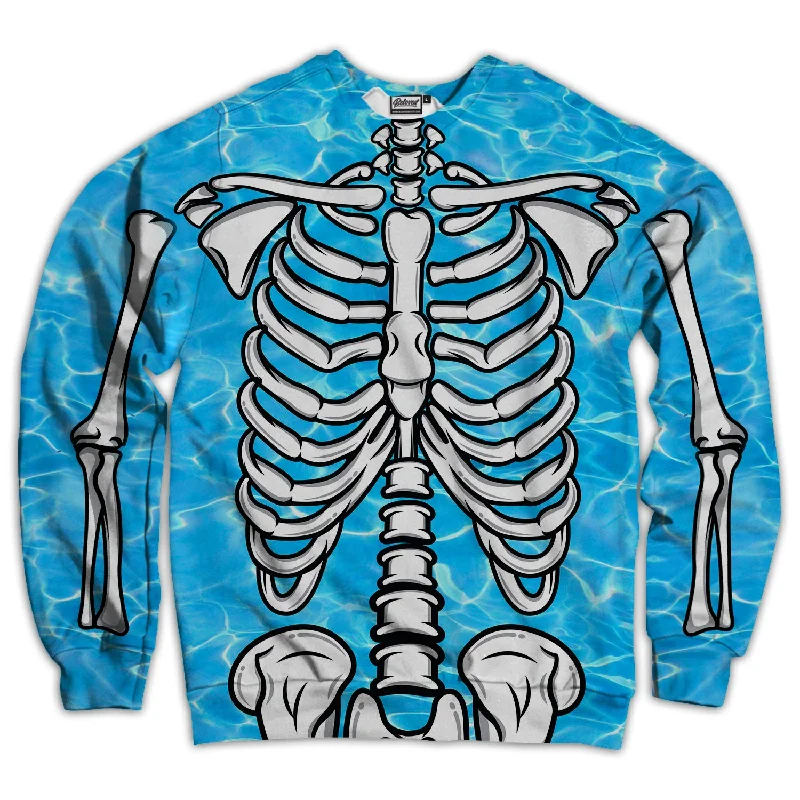 sleek workout sweatshirtPool Skeleton Unisex Sweatshirt