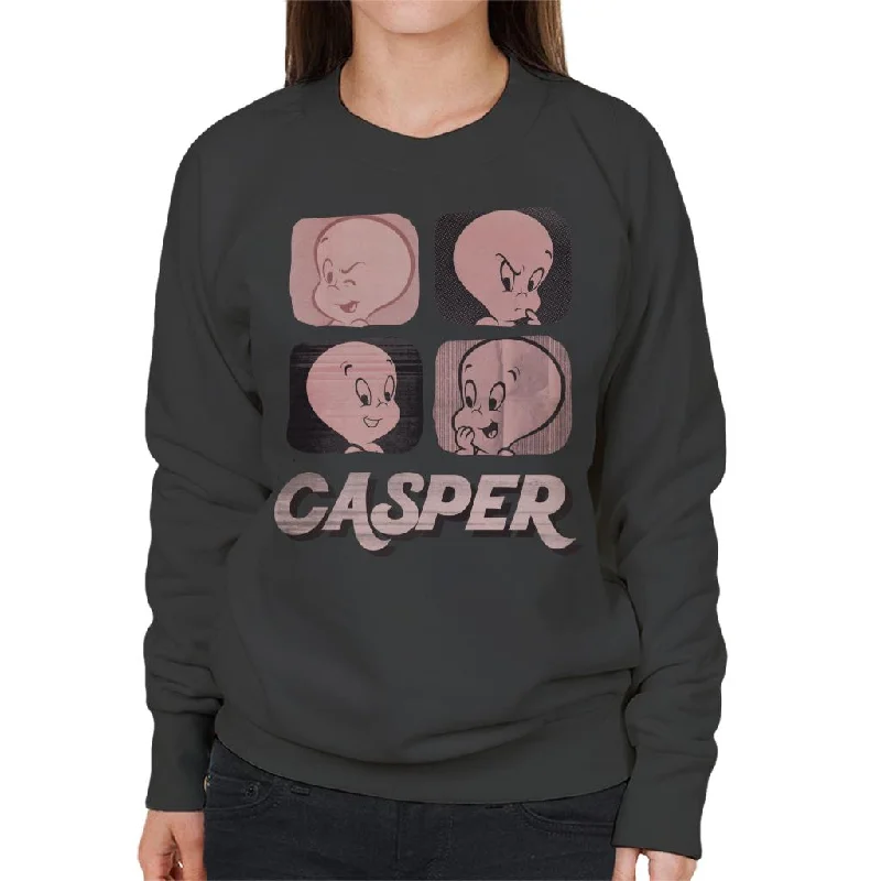 minimaCasper The Friendly Ghost Facial Expressions Women's Sweatshirt