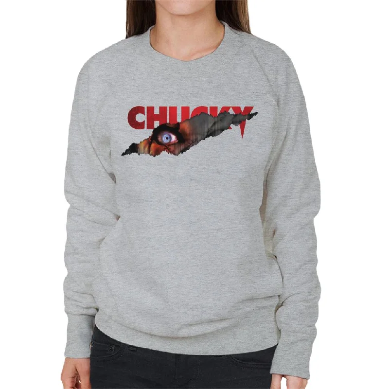 modern sports hoodieChucky Menacing Eye Women's Sweatshirt