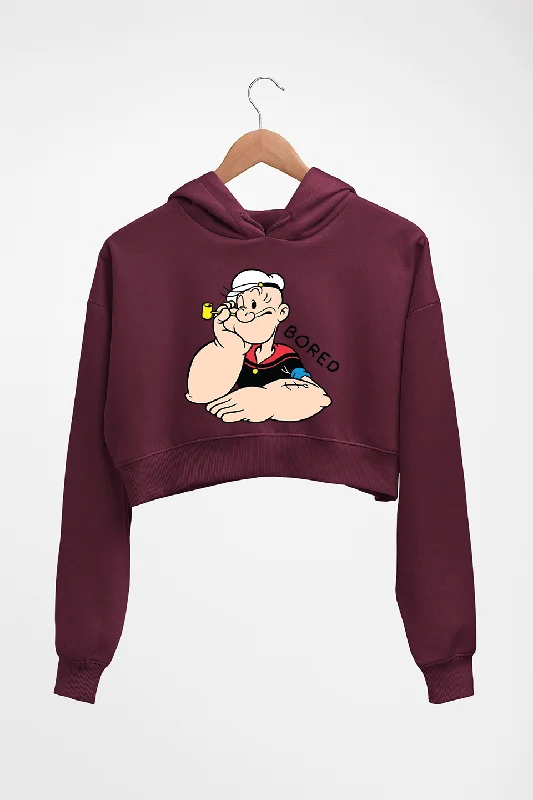 fleece hoodie for winterPopeye Crop HOODIE FOR WOMEN