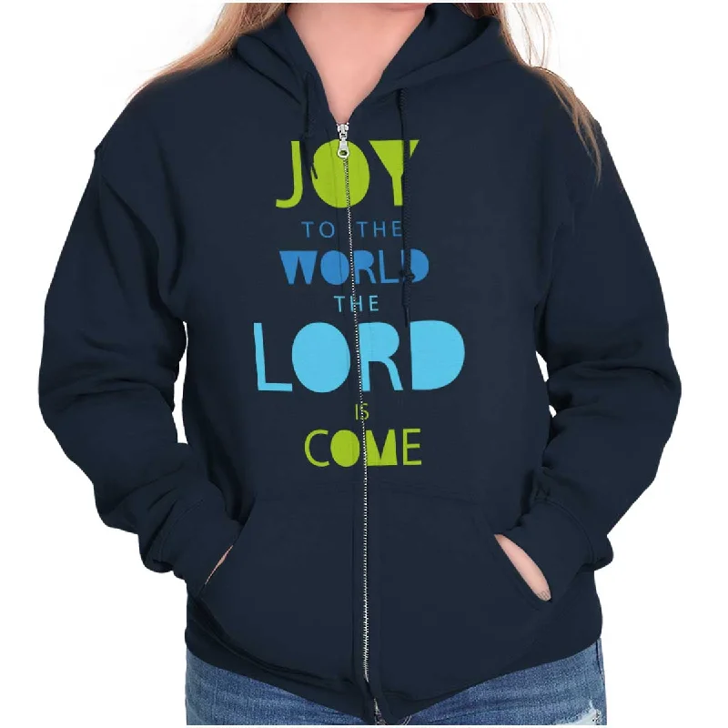 relaxed fit hoodieJoy To The World Zip Hoodie