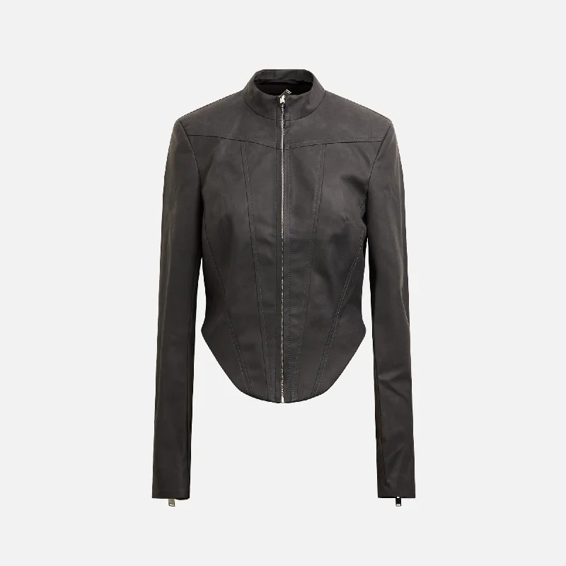 MISBHV Faded Faux Leather Jacket - Black