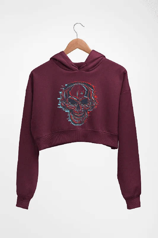 warm hooded sweatshirtSkull Crop HOODIE FOR WOMEN