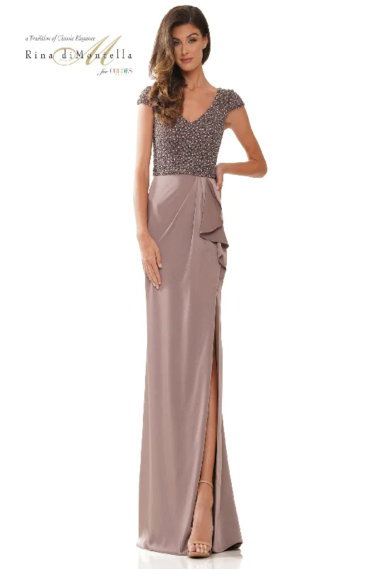 chic slip dressRina Di Montella RD2779