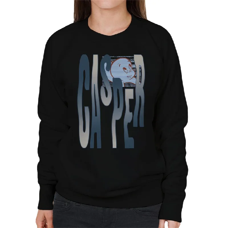 chic active hoodieCasper The Friendly Ghost Spooky Waves Women's Sweatshirt