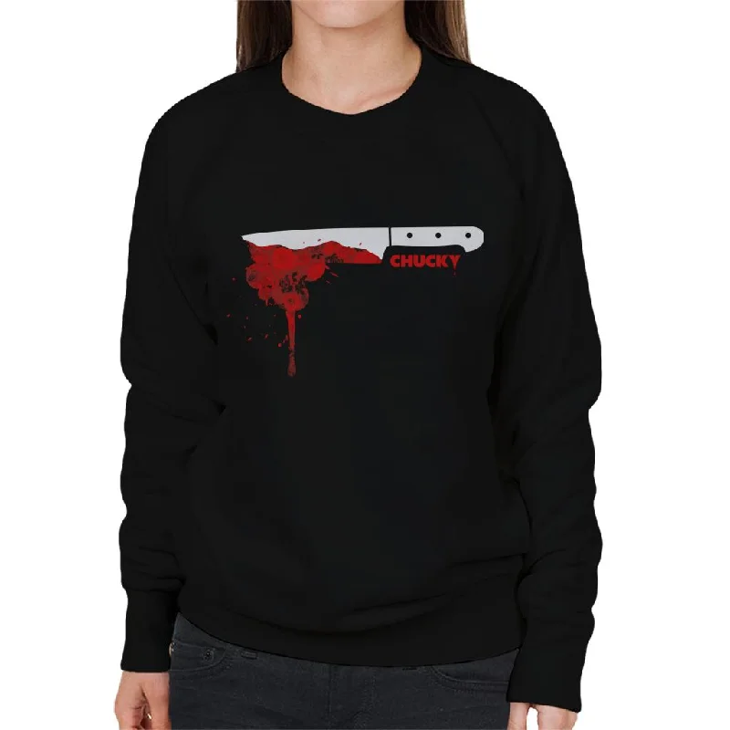 comfy workout sweatshirtChucky Floral Blood Drop Women's Sweatshirt