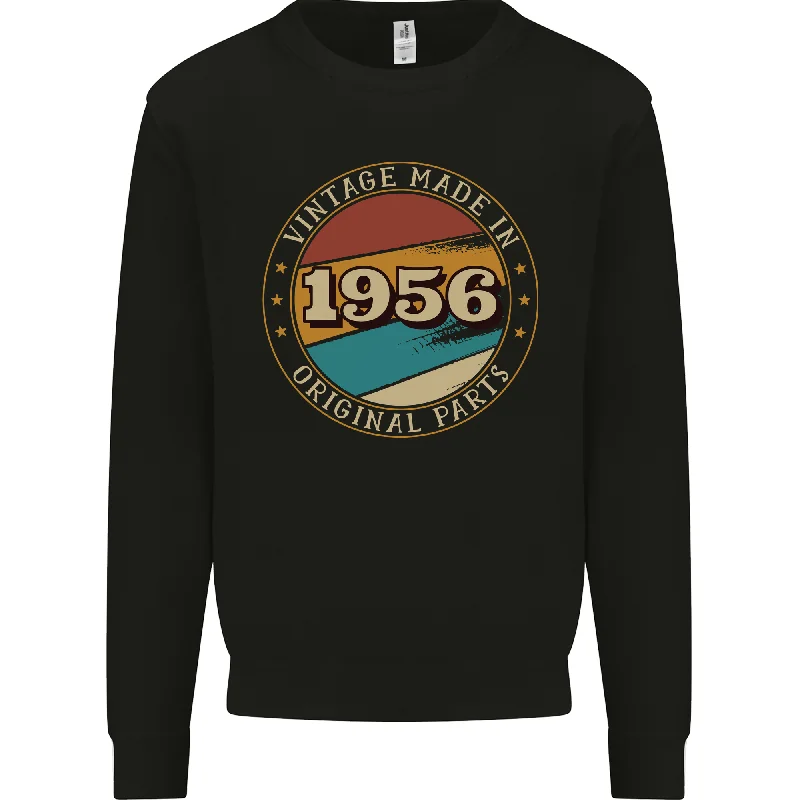 warm workout hoodie68th Birthday  Vintage Made In 1956 Mens Sweatshirt Jumper