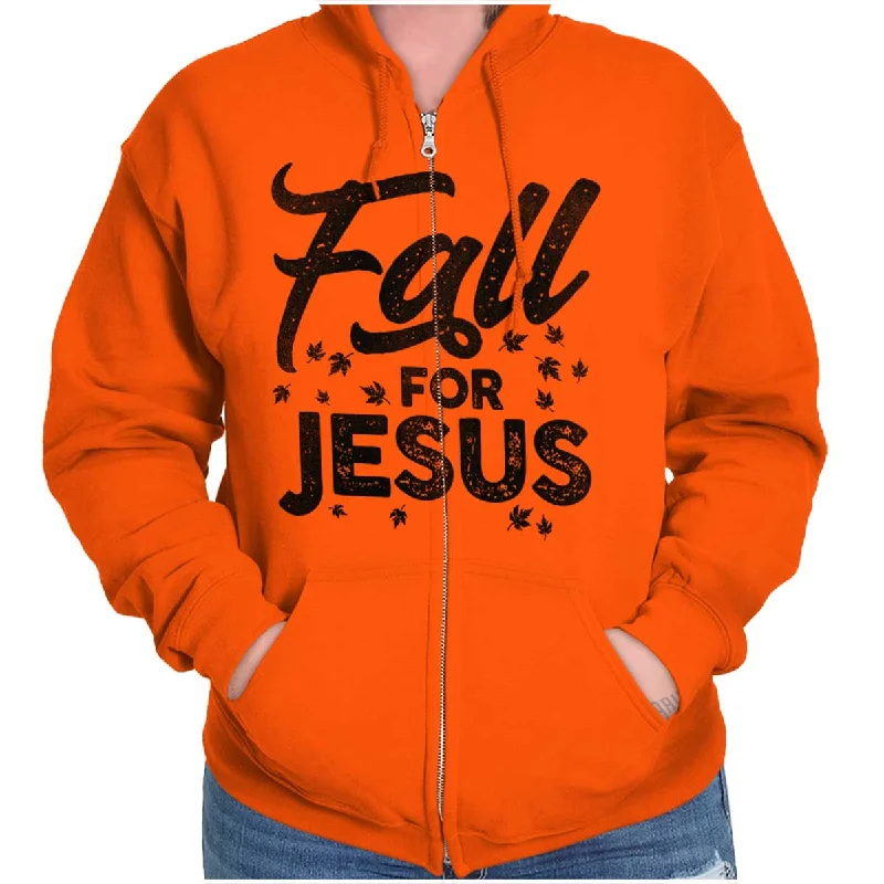 graphic hooded sweatshirtFall for Jesus Zip Hoodie