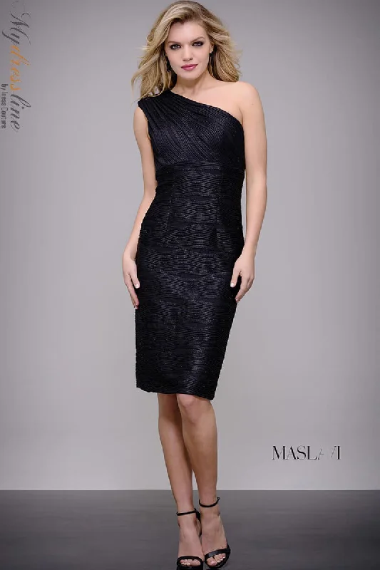 satin midi dressJovani M51820