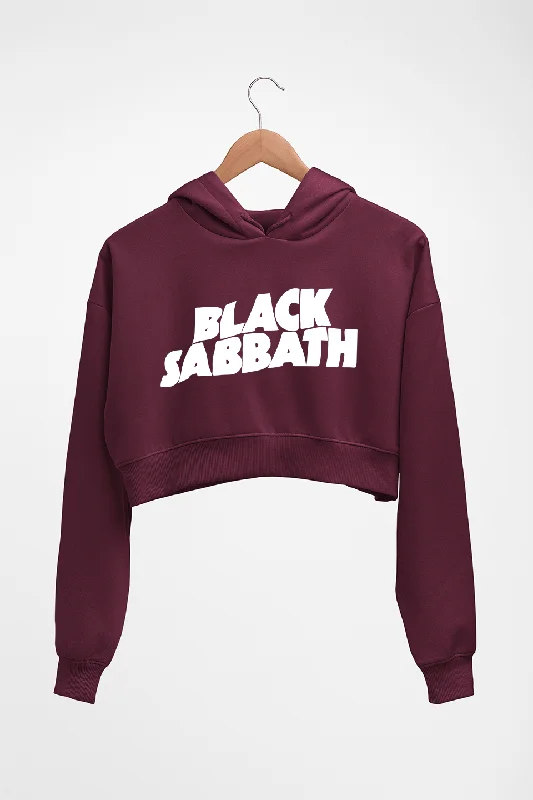 lightweight hoodieBlack Sabbath Crop HOODIE FOR WOMEN