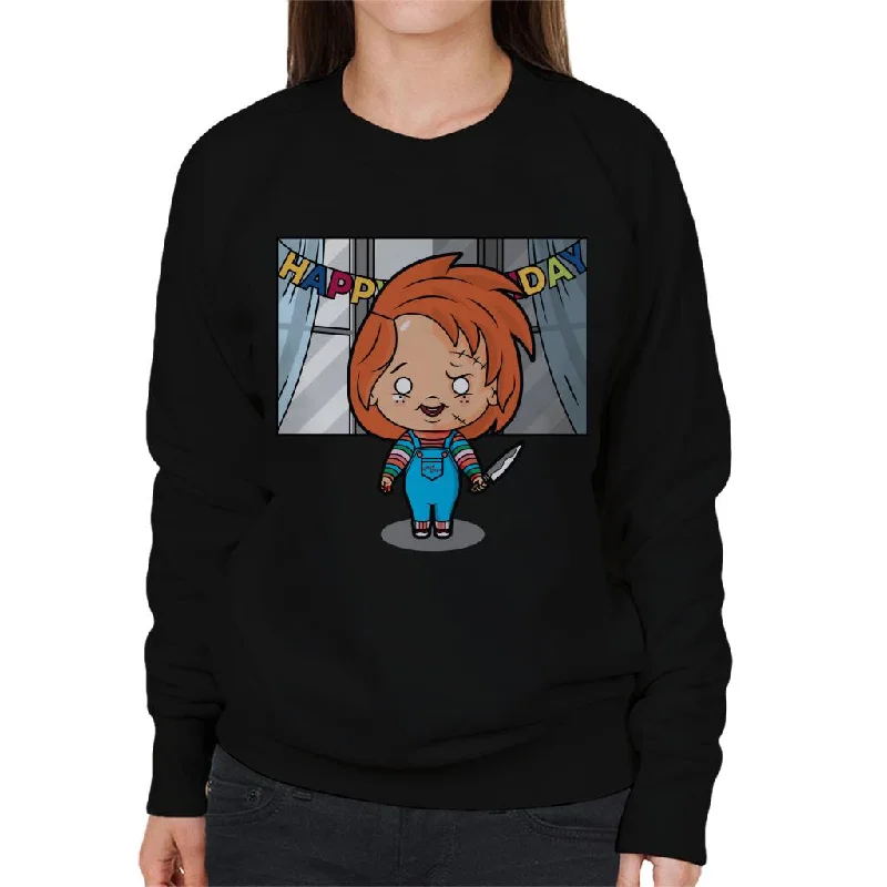 classic gym sweatshirtChucky Happy Birthday Kawaii Women's Sweatshirt