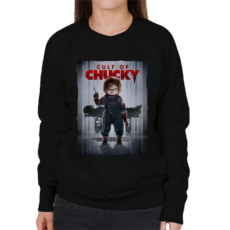 contemporary fitness sweatshirtChucky Cult Of Chucky Poster Women's Sweatshirt