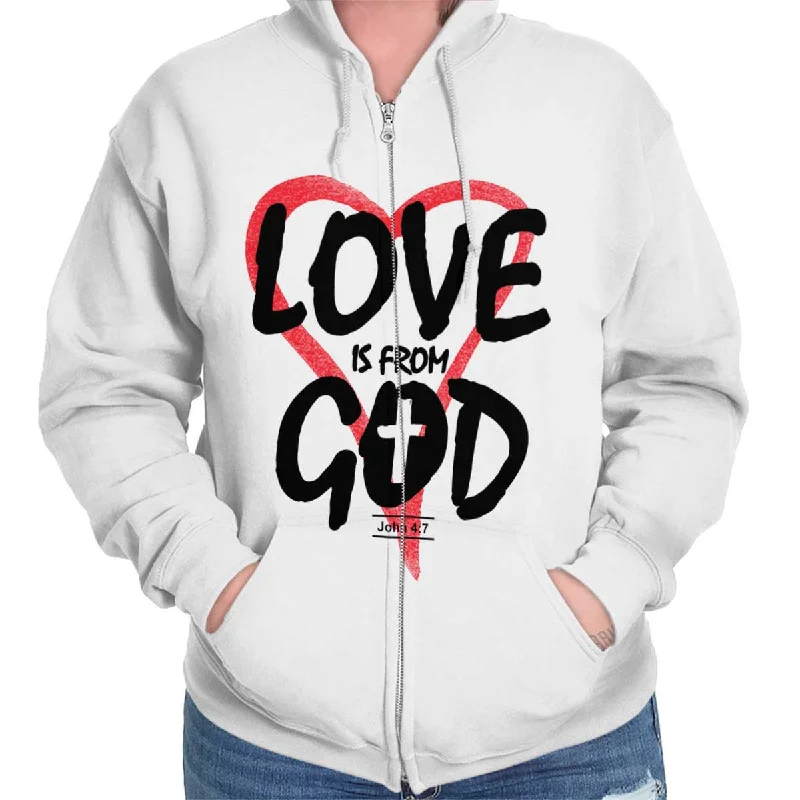 zippered hoodieLove is From God Zip Hoodie