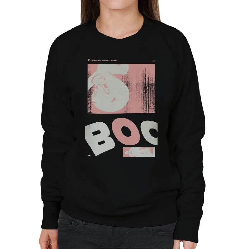 oversized sports sweatshirtCasper The Friendly Ghost Boo Face Women's Sweatshirt