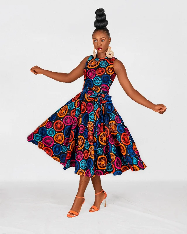 tiered dressHabibi Midaxi Dress | Multicolored  African Print