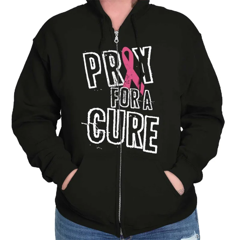 cozy pullover hoodieBreast Cancer Awareness Zip Hoodie