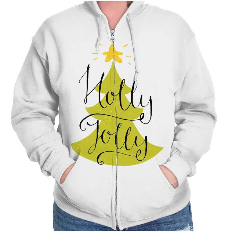 graphic hoodieHolly Jolly Zip Hoodie