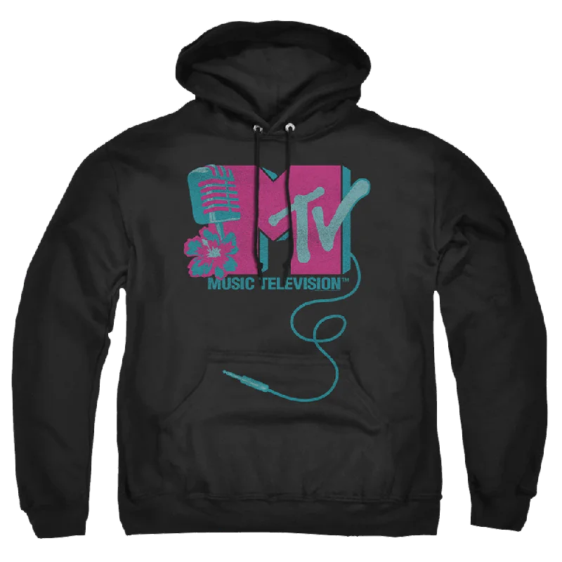 performance hoodie for gymMTV Microphone Logo - Pullover Hoodie